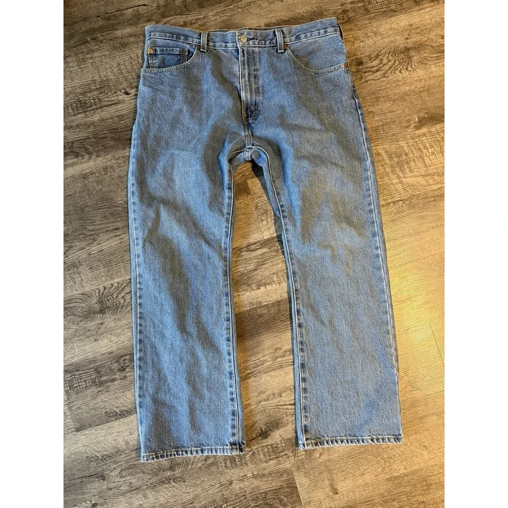 Levis 517 Boot Cut Jeans Mens 38x30 Medium Wash Blue Denim Classic Fit